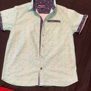 New boys short sleeve button down top